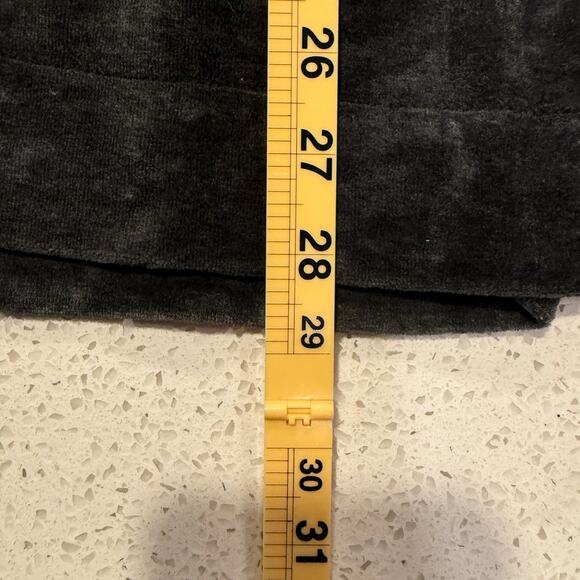 Liz Claiborne Gray Velour Button Up Long Sleeve Top Women L Holiday Fall Winter - Picture 8 of 8